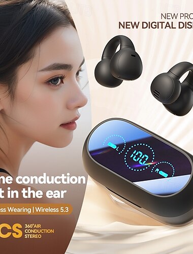  M59 Freisprech-Telefon-Headset 耳夹 Bluetooth 5.3 Sport Ergonomisches Design Stereo für Apple Samsung Huawei Xiaomi MI Yoga Fitness Fitnesstraining Handy