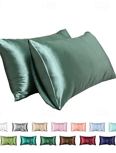  Imitatie Zijde Effen Kleur Kussensloop Envelop Kussensloop