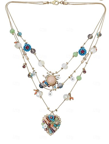  Feinschmuck 1 Stück Legierung Halskette Damen Mode Schmuck-Set Für Hochzeitsgast Geschenk Festival