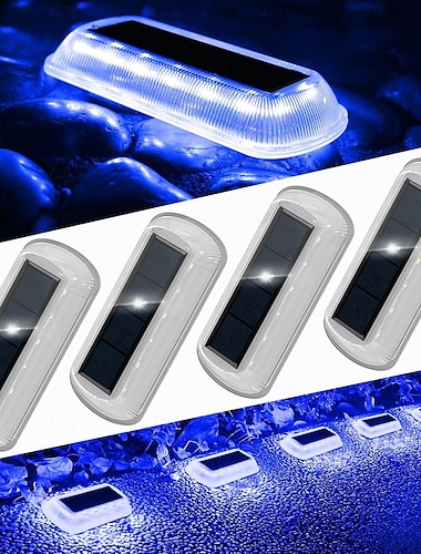  4 stuks grondverlichting op zonne-energie, dekverlichting, 16 leds, buitenverlichting, IP65, waterdicht, tuinverlichting, tuinpad, gazon, terrasverlichting, decoratie
