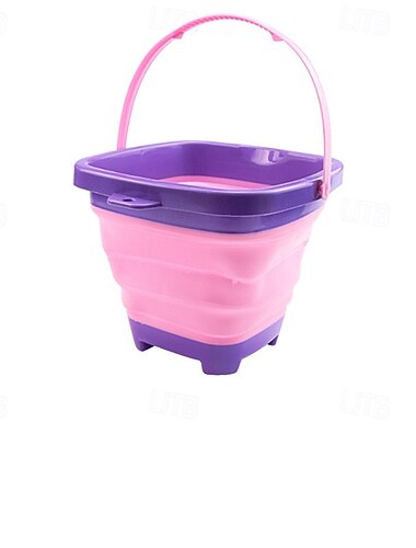  Faltbarer Eimer, 2 l, Silikon, zusammenklappbar, Ostereimer für Kinder, Mehrzweckeimer für lustige Sommeraktivitäten, Campingausrüstung, Strandutensilien