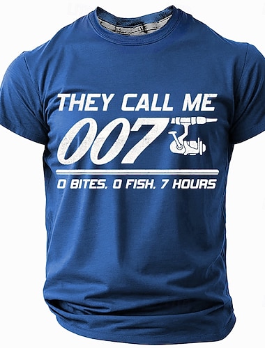  Männer Lustiges Angel T-Shirt Sie Nennen Mich Angler Grafik T-Shirt 0 Bisse 0 Fische 7 Stunden Humor Kurzarm Hobbys Lebensstil Geschenk