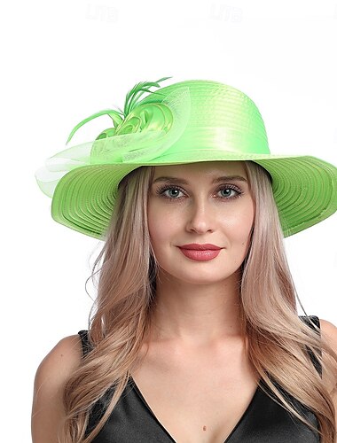  Cappelli cappello da sole in organza festa di vacanza tea party corsa di cavalli cocktail elegante vintage carino con copricapo floreale