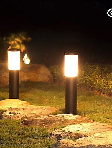  2 stuks Pathway lichten solar outdoor tuinverlichting roestvrij staal waterdichte led gazon licht villa achtertuin straatverlichting binnenplaats landschap decoratie lamp