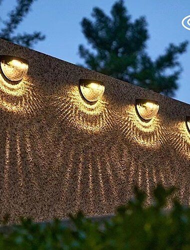  Lumières de clôture solaires lumières de jardin étanches extérieures appliques murales solaires pour clôture cour villa jardin garage pont escaliers décoration de paysage