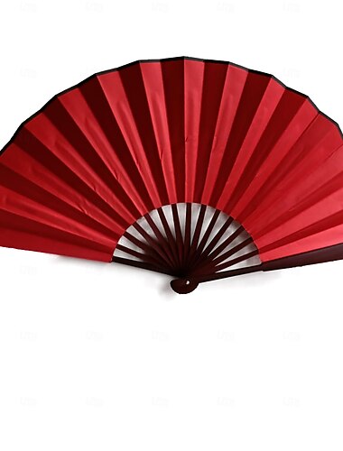  grote opvouwbare ventilatoren, line dance-poppende ventilatoren, decoratieve opvouwbare ventilatoren, Chinese vintage retro stoffen ventilatoren, voor optredens, dans, bruiloften