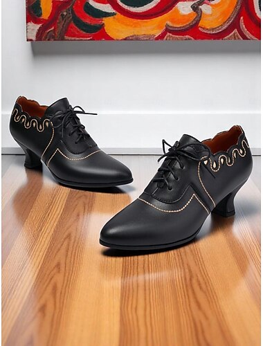  γυναικεία παπούτσια oxford kitten heel με καφέ κορδόνια – vintage μπρογκ αντλίες εδουάρδου ρετρό της δεκαετίας του 1920 για κομψά καθημερινά ρούχα και θεματικά πάρτι