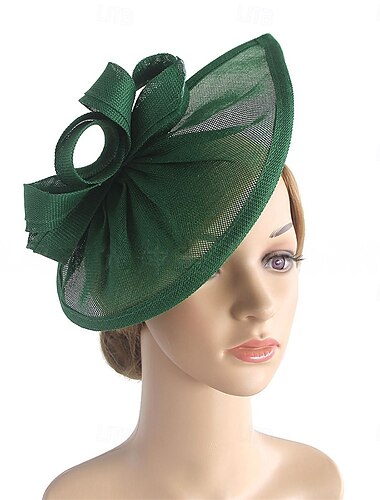  Vestimenta de Cabeza Lino Sombrero de fieltro Boda Fiesta de Noche Fiesta de Té Carrera de caballos cóctel Vintage Estilo lindo Con Flor Celada Sombreros