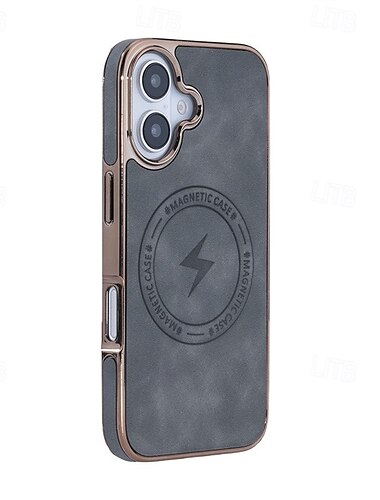  AirTag Mobilfodral för iPhone 16/15/14/13/12 Pro Max Plus Magnetisk Adsorption Trådlös Laddning Stötsäker Retro TPU PC PU Läder