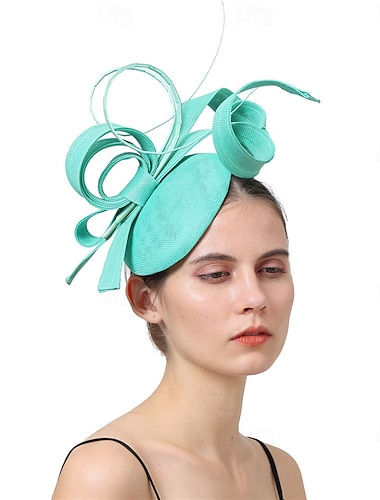  Helm Sinamay Bruiloft Avond Feest Elegant Bruiloft Met Bloem Helm Hoofddeksels