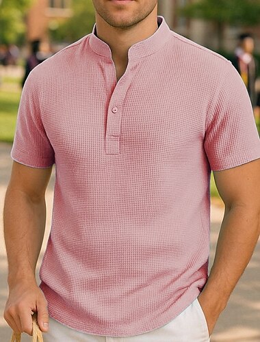  Voor heren Afstudeershirt Klas van 2025 Shirt Seniorenshirt Popover-shirt Zomer overhemd Normaal shirt Zwart Wit Blozend Roze Marineblauw Blauw Korte mouw Klassiek Effen / effen kleur Band Kraag