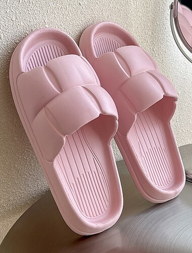 Hausschuhe für Frauen und Männer Sommer Einfache gestreifte Badezimmer Duschschuhe leichte Paare Hausschuhe Indoor Outdoor rutschfest schnell trocknende Duschschuhe Badezimmer Sandalen lässige Schuhe