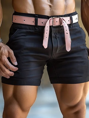  Per uomo Shorts Chino Shorts da Spiaggia Shorts da Lavoro Pantaloncini casual Tasca Gamba Dritta Semplice Comodità Traspirante Corto Sport all'Aperto Casuale Quotidiano Moda Stile Classico Nero Bianco