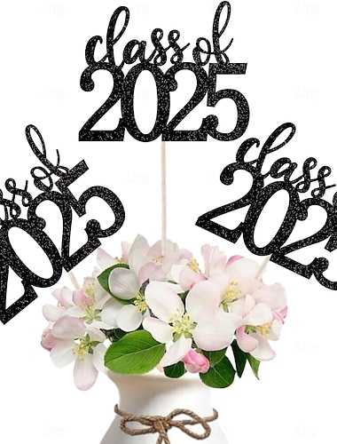  100 stuks dubbelzijdige klasse van 2025 afstudeerfeest middelpunt stokjes middelpunt tafeldecoraties voor 2025 afstudeerfeest decoratie feestbenodigdheden
