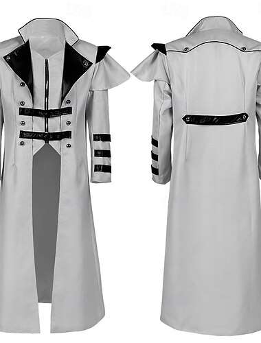  Punk & Gothic Viktorianisch Steampunk Mantel Cosplay Kostüm Oberbekleidung Vampir Herren Halloween Karneval LARP Renaissance-Messe Erwachsene Mantel