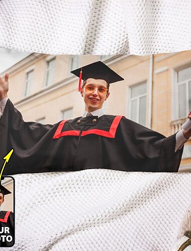  Examen Anpassad Ländryggskuddöverdrag Lägg till din bild Bästa examensgåvan Personlig foto Design Bild Mode Casual Kuddöverdrag Kuddöverdrag 1 st Personlig Gåva Anpassad