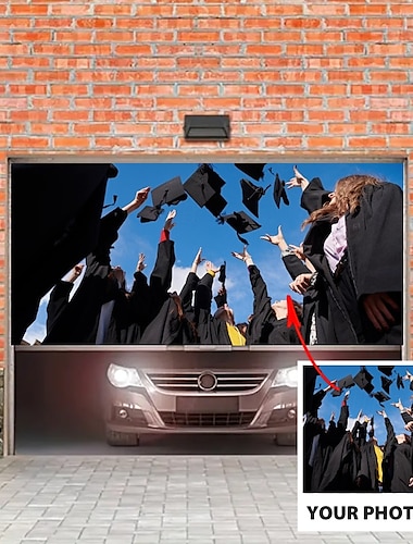  Examensspecialanpassad utomhus garage dörröverdrag bästa examenspresent personlig gåva banner skapa med ditt foto för hemmets väggdekorationer evenemang fest parad