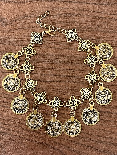  Bracelet Vintage Femmes Classique Foi ancien Ethnique Bracelet Bijoux Argent Doré pour Cadeau Festival