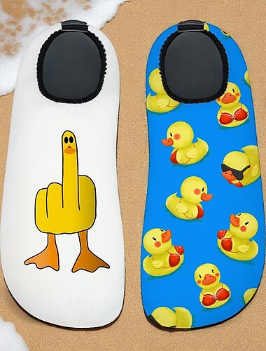  Wasserschuhe für Herren mit Enten-Print – wasserdichter und bequemer Stil für Männer bei Wasseraktivitäten, Beachvolleyball und Flussspaziergängen
