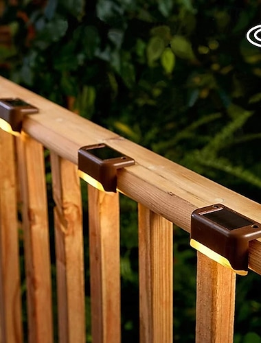  4 stuks solar stap lichten outdoor led dek trap lichten waterdichte led voor tuinhek stap reling trappen yard patio Pathway vakantie licht