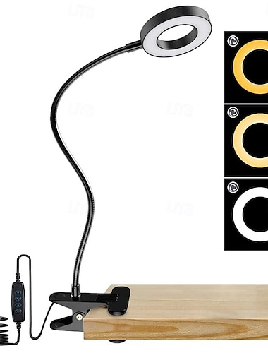  led φωτιστικό γραφείου λάμπα ανάγνωσης φως νύχτας φωτιστικό USB με ρυθμιζόμενο φως ανάγνωσης με σφιγκτήρα εύκαμπτο φως βιβλίου για κεφαλάρι κρεβατιού χειροτεχνικός υπολογιστής