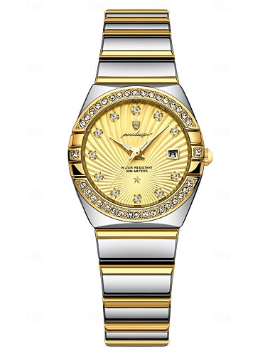  Mors Dagens Gave til Kvinder Kvarts Ur Armbåndsur Retro Vintage Armbåndsur Luminøs Kalender Vandtæt Rustfrit Stål Rem Ur