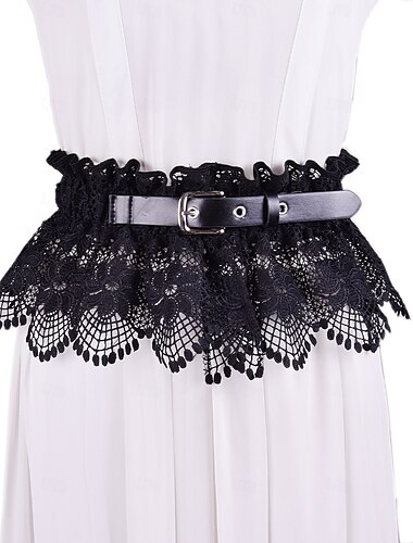 Dentelle Mariage / Fête / Soirée Ceinture Avec Ceinture / Floral / Appliques Femmes Écharpes