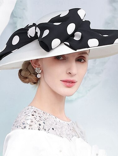  Hüte Faser Melone / Glockenhut Sonnenhut Hochzeit Teegesellschaft Elegant Hochzeit Mit Schleife Kopfschmuck Kopfbedeckung