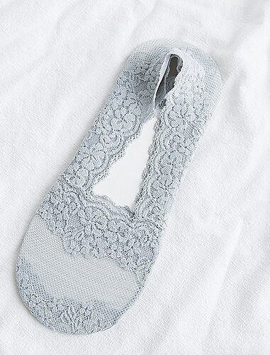  1 Paar Spitze unsichtbare Socken gemischte Farben unsichtbare florale Spitzen kurz geschnittene Knöchelsocken Damen Strümpfe  Strumpfwaren