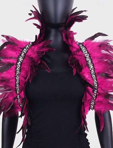  Drag Queen Stolz Federumhang Bolero Erwachsene Unisex Lässig Pride Parade Pride-Monat Halloween Karneval Einfaches Karnevalskostüm