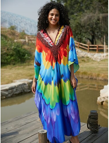  Trots Regenboog Jurken Kaftan Volwassenen Dames Casual Prideparade Trots maand Halloween Carnaval Makkelijk carnavalskostuum