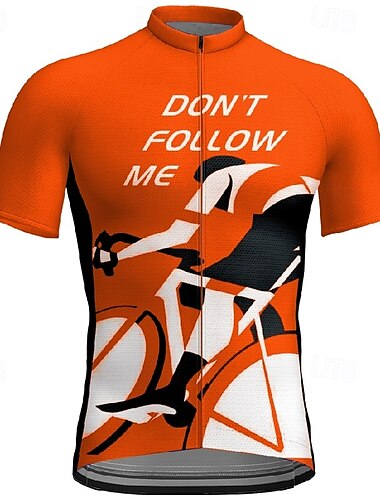  Męskie Koszulka rowerowa Krótki rękaw Rower Tee Tshirt Dżersej z 3 tylnymi kieszeniami Kolarstwo górskie Oddychający Szybkie wysychanie Anatomiczny kształt Odprowadzające wilgoć Żółty Czerwony