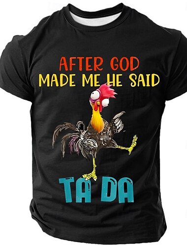  Homme T-shirt Animal Drôle Col ras du cou Vêtement Tenue Impression 3D Soirée Fête Manche Courte Graphique Mode Frais Quotidien