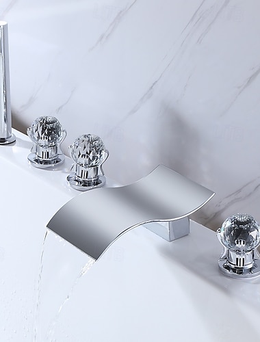  Badewannenarmatur - Moderne zeitgenössische Galvanisiert Römische Badewanne Messingventil Bath Shower Mixer Taps