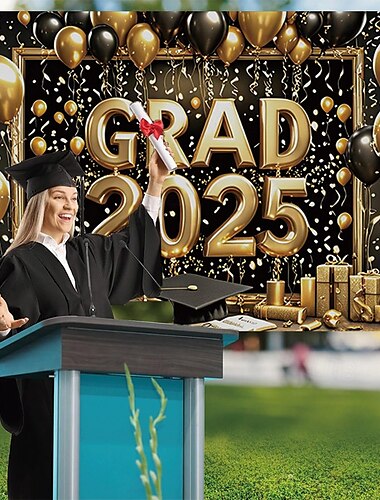  Herzlichen Glückwunsch Grad Banner Abschluss Hintergrund Abschlussdekorationen 2025 Herzlichen Glückwunsch Absolvent Banner Grad Dekorationen Patios Garten Schule