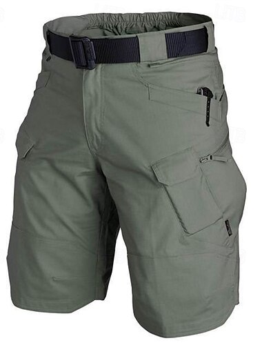  Men's Running Shorts Cargo Shorts Hiking Shorts Military Outdoor Regular Fit Quick Dry Shorts Elastic Waist Zipper Pocket Dark Grey Black Hunting Climbing Running S M L XL XXL