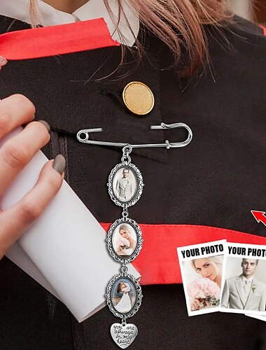  gepersonaliseerde afstudeerspeld broche aangepaste foto bedel beste huwelijksafstudeer gedenkteken sympathie cadeau voor jubileum of verjaardag ideaal voor vrienden, familie