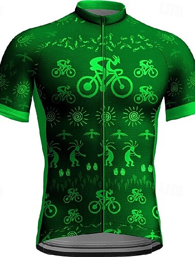  Męskie Koszulka rowerowa Krótki rękaw Rower Tee Tshirt Dżersej z 3 tylnymi kieszeniami Kolarstwo górskie Oddychający Szybkie wysychanie Anatomiczny kształt Odprowadzające wilgoć Żółty Czerwony