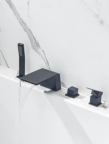 Badewannenarmatur - Moderne zeitgenössische Lackierte Oberflächen Römische Badewanne Messingventil Bath Shower Mixer Taps