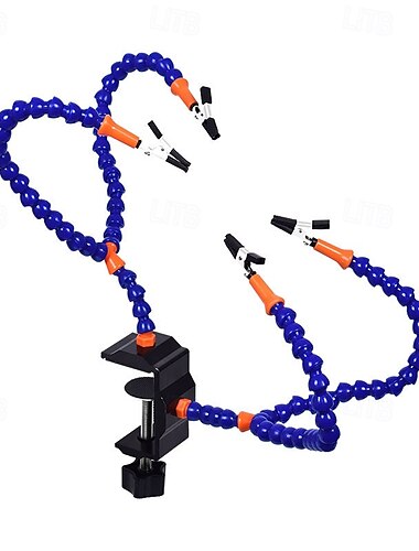  helpende handen derde hand solderen 4 armen met verstelbare bankschroef tafelblad-klem basis perfect voor pcb reparatie, sieraden soldeer houder