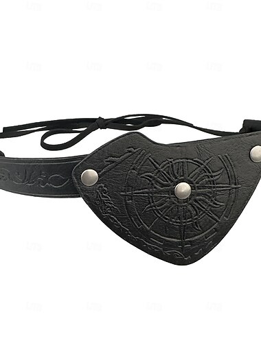  Keskiaika Renessanssi Naamio Eye Patch Merirosvo Viikinki Naamiaispuku Miesten Merirosvo Halloween Karnevaali Suoritus Juhla LARP Aikuisten Silmänympärysnaamio