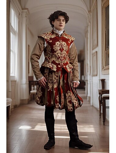  Medieval Renacimiento Accesorios Príncipe caballero celta Hombre Real Víspera de Todos los Santos Carnaval Mascarada Rendimiento LARP Feria Ren Adulto Disfraz