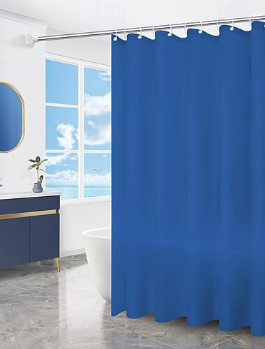  PEVA Douchegordijn,180cm*180cm(70"*70") Smaragdgroene Effen Kleur Douchegordijnen met 12 Haken Waterproof Machinewasbare Badgordijnen voor Badkamer