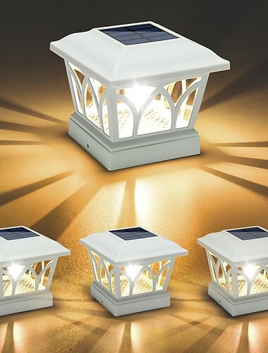  4 stuks 0.5 W LED-lampen op zonne-energie Op Zonne-Energie Warm wit Koel wit 1.2 V 1 LED-kralen