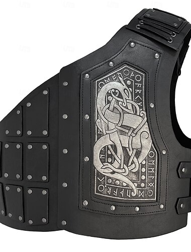  Retro Vintage Mittelalterlich Renaissance Rüstung Maskerade Brustschutz Ren Faire Pirat Krieger Wikinger Niete Herren Vikinger Halloween Karneval Maskerade Leistung Halloween Maskerade Erwachsene