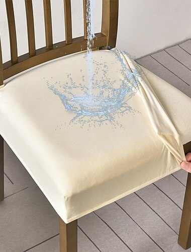  Funda de silla Fundas de silla Funda de cuero sintético elástico impermeable para sillas Fundas de asiento para sillas de comedor Funda protectora lavable Fundas de silla para sillas