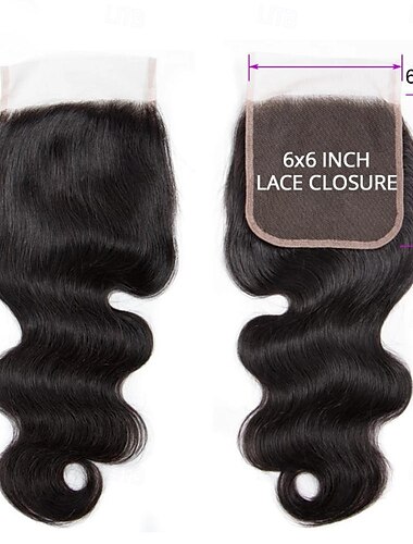  Cierre brasileño de ondas corporales, 6x6, HD, con encaje transparente, libre, medio o tres partes, Remy, pre-arrancado, HD.