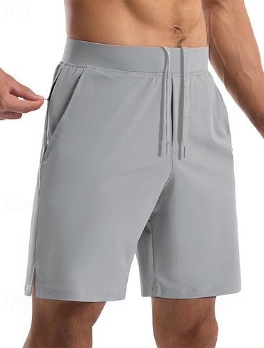  Męskie Spodenki do biegania spodenki sportowe Na wolnym powietrzu Regularny Szybkie wysychanie Kieszeń na zamek Szorty Ściągana na sznurek Elastyczny pas Ciemnoszary Czarny Bawełna Łowiectwo