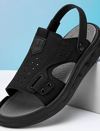  Weiße Herren-Sportsandalen mit verstellbarem Riemen und Belüftungslöchern – atmungsaktives und bequemes Schuhwerk für Sport und Freizeit