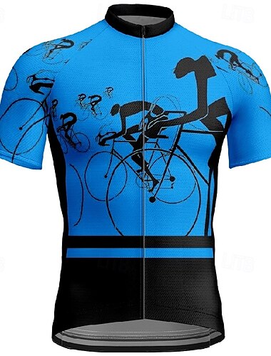  Męskie Koszulka rowerowa Krótki rękaw Rower Tee Tshirt Dżersej z 3 tylnymi kieszeniami Kolarstwo górskie Oddychający Szybkie wysychanie Anatomiczny kształt Odprowadzające wilgoć Żółty Czerwony